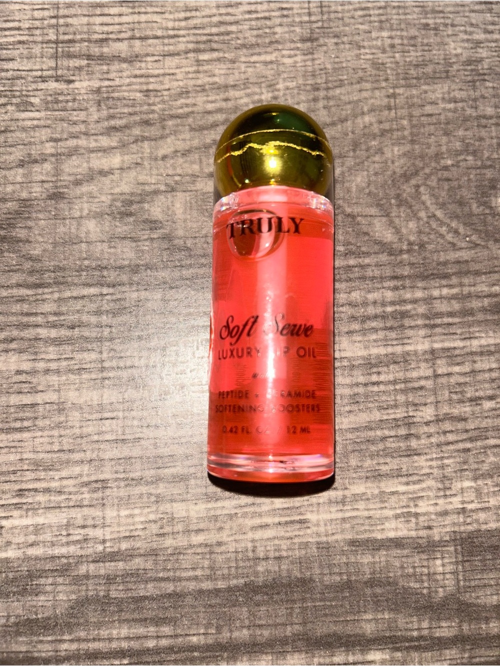 TRULY Soft Serve Luxury Lip Oil - Pink with Gold Cap